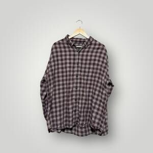 Vintage Woolrich Plaid Button Up Shirt Red Long Sleeve Outdoor XL Men